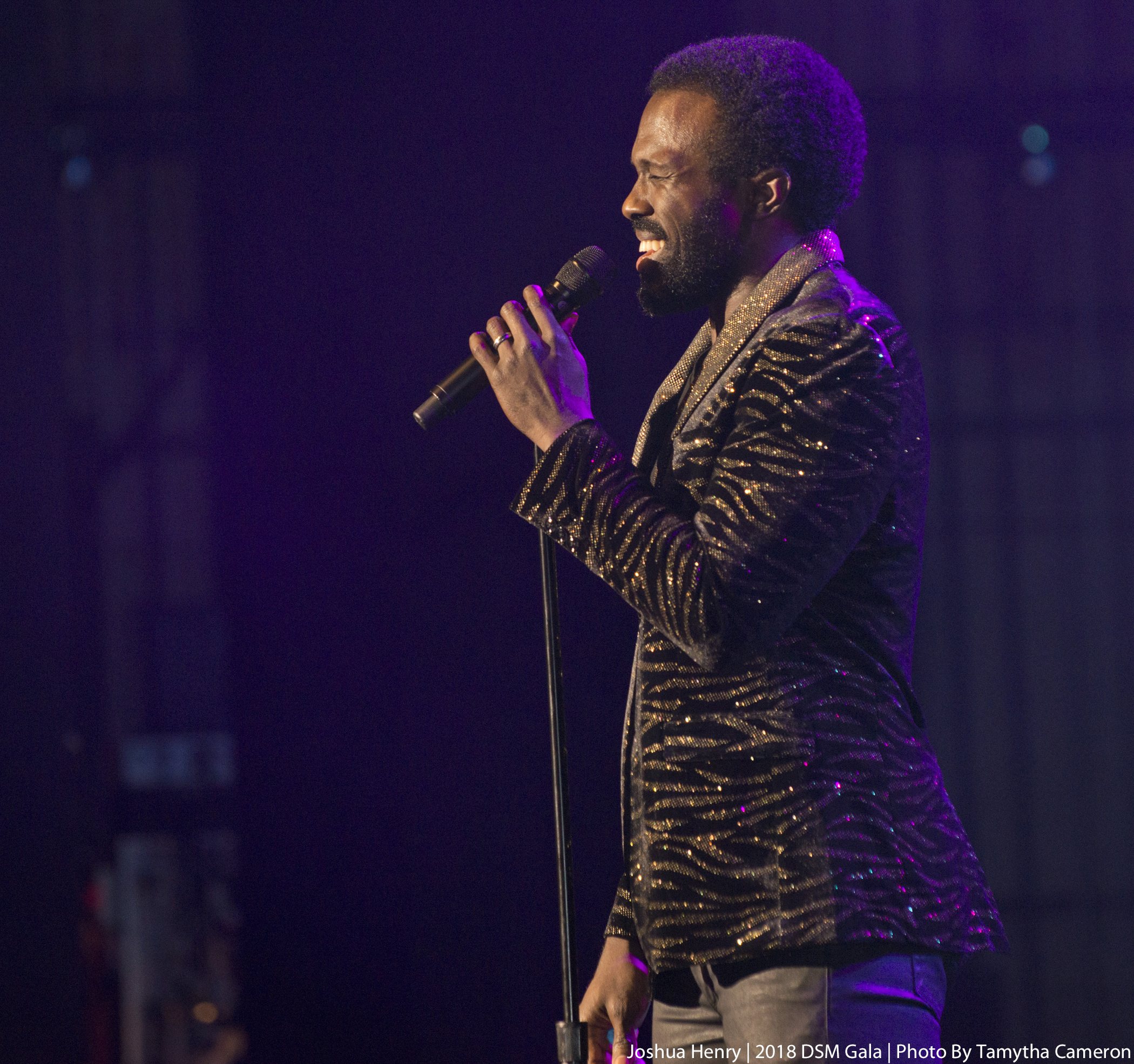 Joshua Henry performing at 2018 DSM Gala